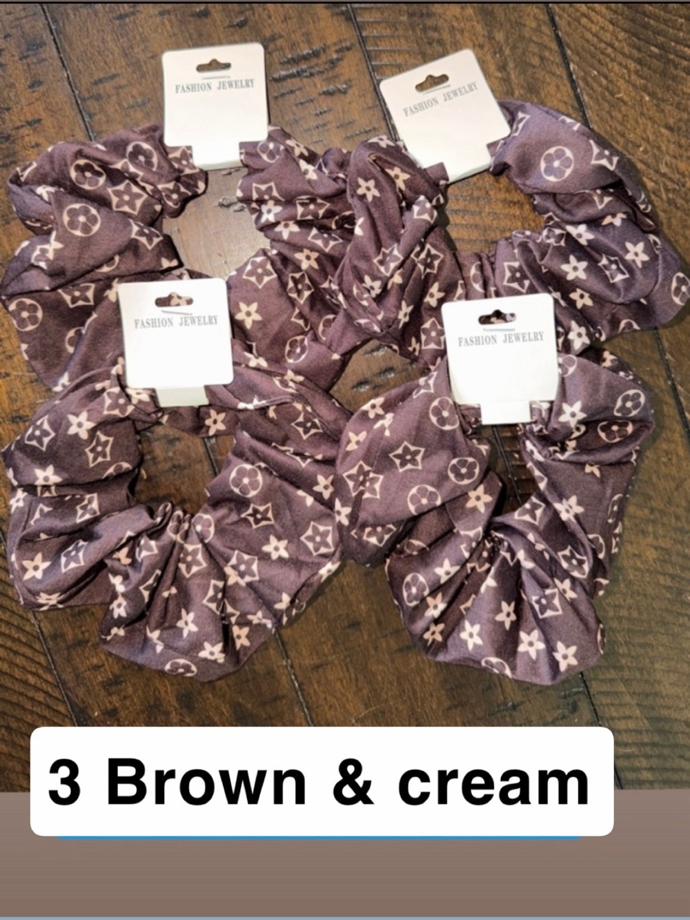 Fashion Scrunchies with Monogram print